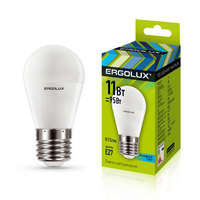 Лампа светодиодная LED-G45-11W-E27-4K Шар 11Вт E27 4500К 172-265В Ergolux 13631 купить в Москве по низкой цене