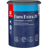 Краска интерьерная для влажных помещений Tikkurila Euro Extra 20 База А белая полуматовая 0.9 л 700001105 аналоги, замены
