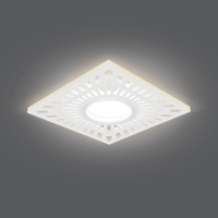 Светильник светодиодный Backlight ИВО 3Вт 3000К GU5.3 квадрат. бел. GAUSS BL127 LED точечный 3W встраиваемый купить в Москве по низкой цене