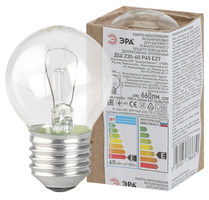 Лампа накаливания ДШ 60-230-Е27 60Вт шар (P45) 230В Е27 ЭРА Б0039135 (Энергия света) в гофре цена, купить