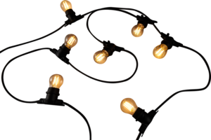 Гирлянда белт-лайт из лампочек Uniel электрическая 220 В 5 м под 10 ламп Е27 цвет черный, лампы не входят комплект
