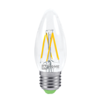 Лампа светодиодная LED-Свеча-deco 5Вт свеча прозрачная 4000К нейтр. бел. E14 450лм 230В IN HOME 4690612007571