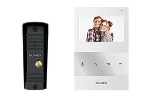 Комплект видеодомофон+вызывная видеопанель SLINEX SQ-04 White + ML-16HR Black - ИВ-00000202 купить в Москве по низкой цене