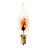 Лампа декоративная IL-N-CW35-3/RED-FLAME/E14/CL с типом свечения "эффект пламени" форма "свеча на ветру" прозр. упак. картон Uniel UL-00002982