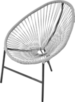 Садовый стул без подушки Acapulco 73x88x83 см сталь/искусственный ротанг светло-серый аналоги, замены