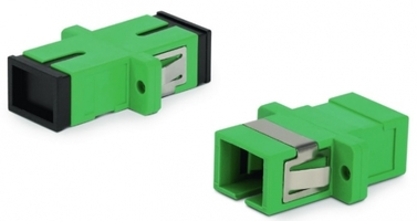 Адаптер оптический проходной SC/APC-SC/APC SM simplex корпус пластиковый зеленый черные колпачки Hyperline 242799 FA-P11Z-SC/SC-N/BK-GN цена, купить