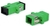 Адаптер оптический проходной SC/APC-SC/APC SM simplex корпус пластиковый зеленый черные колпачки Hyperline 242799