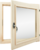 Окно для бани деревянное одностворчатое Липа 500x500 мм (ВхШ) поворотное однокамерный стеклопакет цвет натуральный