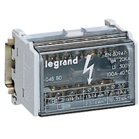 Блок модульный распределительный 2P 100А Leg 004880 Legrand Кросс-модуль контакт цена, купить