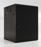 Шкаф настенный TWB-1866-SR-RAL9004 19дюйм 18U 908х600х600мм метал. перед. дверь с замком две боковые панели черн. (RAL 9004) (разобранный) Hyperline 395317 цвет цена, купить
