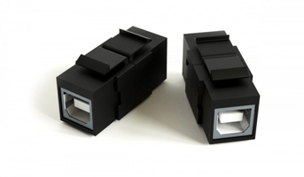 Вставка KJ1-USB-B2-BK формата Keystone Jack с прох. адапт. USB 2.0 (Type B) ROHS черн. Hyperline 251217 цена, купить