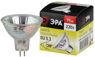 Лампа галогенная 75Вт 220В GU5.3 JCDR (MR16) | C0027366 ЭРА (Энергия света)
