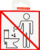 Наклейка «Не бросать в туалет» 100х100 мм полиэстер DUCKANDDOG