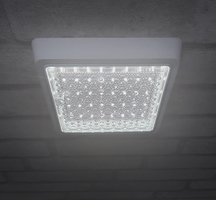 Светильник настенно-потолочный светодиодный Семь огней Лейте 15 Вт 1485 Лм 7 м², холодный белый свет, цвет аналоги, замены