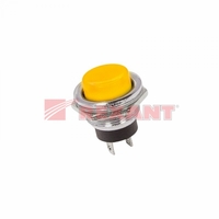 Выключатель-кнопка металл 220В 2А (2с) (ON)-OFF d16.2 желт. (RWD-306) Rexant 36-3354 250V 16.2 диаметр купить в Москве по низкой цене