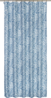 Штора на ленте «Папоротник» 160х260 см полиэстер растения цвет голубой AMORE MIO
