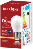 Лампа светодиодная Bellight E27 175-250 В 9 Вт шар 1000 лм теплый белый цвет света