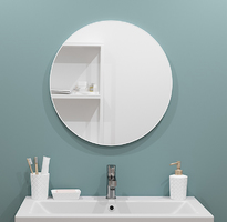 Зеркало Ferro Ø55 см цвет белый МАРТ