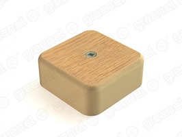 Коробка распределительная для о/п с кабель-каналом 50х50х20мм, IP40, цвет-ДУБ((4уп*48шт/192шт) | GE41205-12 GREENEL цена, купить