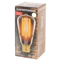 Лампа накаливания Elektrostandard «Эдисон ST64» E27 230 В 60 Вт колба прозрачная с золотистым напылением, тёплый белый свет Электростандарт