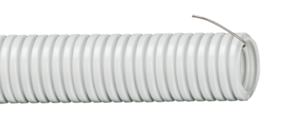 Труба гофрированная ПВХ d20мм с протяжкой сер. (уп.100м) IEK CTG20-20-K41-100I (ИЭК)