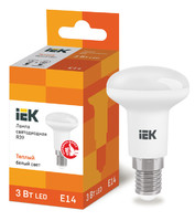 Лампа светодиодная ECO R39 3Вт 3000К тепл. бел. E14 270лм 230-240В IEK LLE-R39-3-230-30-E14 (ИЭК)