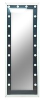 Гримерное зеркало напольное с подсветкой Континент 20 ламп цвет черный 60х175 см