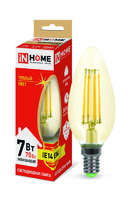Лампа светодиодная LED-СВЕЧА-deco 7Вт 230В Е14 3000К 630Лм золотистая | 4690612007540 IN HOME