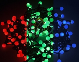 Гирлянда профессиональная LED - шарики RGB d23мм 10м 303-519 NEON-NIGHT 23 мм м черный ПВХ 80 диодов цвет светодиодная 220В IP44 купить в Москве по низкой цене