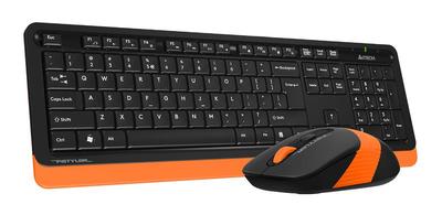 Комплект клавиатура+мышь Fstyler FG1010 клавиатура черн./оранж. мышь USB беспроводная Multimedia ORANGE A4TECH 1147574 цена, купить
