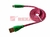 USB кабель светящиеся разъемы для iPhone 5/6/7 моделей шнур шелк плоский 1 м розовый | 18-4258 SDS REXANT