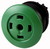 Головка кнопки грибовидная, с фиксацией, пустая, цвет зеленый, черное лицевое кольцо, M22S-DRP-G-X - 216767 EATON
