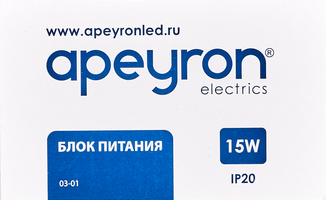 Блок питания 12 В 15 Вт IP20 APEYRON