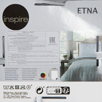 Покрывало Inspire Velvet Etna 220x240 см полиэстер цвет серый