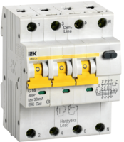 Выключатель автоматический дифференциального тока 4п (3P+N) C 16А 30мА тип A 6кА АВДТ-34 IEK MAD22-6-016-C-30 (ИЭК)