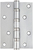 Петля дверная универсальная EDS-4BB 100X70X2.5 мм сталь цвет матовый хром EDSON