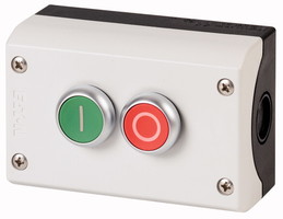 Пост кнопочный 2 кноп. (2 разм.+ замык. конт. с обозначениями O I) M22-I2-M1 EATON 216529 двумя I аналоги, замены