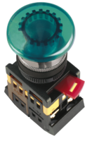 Кнопка зеленая AELA-22 Гриб с подсветкой неон 1з+1р 240В - BBG20-AELA-K06 IEK (ИЭК) d22мм купить в Москве по низкой цене