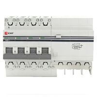 Дифференциальный автомат EKF АД-4 PROxima 4 P AC-C 63 А 30 мА 270 В 4.5 кА DA4-63-30-pro Выключатель тока 4п C тип мод.) С аналоги, замены