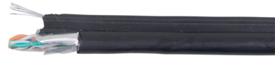 Кабель связи витая пара F/UTP кат.5е 4х2х24AWG LDPE с метал. тросом 1.2мм (305м) черн. (м) ITK LC3-C5E04-359 IEK (ИЭК) 4 24AWG 12мм 305м купить в Москве по низкой цене
