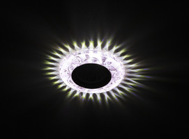 Светильник точечный встраиваемый под лампу DK LD16 MR16 50Вт GU5.3 розовый с подсветкой | Б0028084 ЭРА (Энергия света)