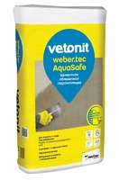 Гидроизоляция обмазочная цементная Vetonit Weber.tec AquaSafe 20 кг