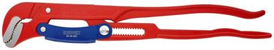 Ключ трубный 2 S-образные тонкие губки с быстрой регулировкой 70 мм (2 3/4) L-550 красный Cr-V многоэтапная закалка в масле KN-8360020 KNIPEX