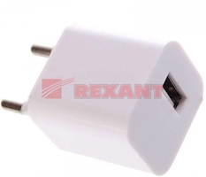 Устройство зарядное сетевое квадрат USB (СЗУ) (1000mA) бел. Rexant 18-1914 mA) цена, купить