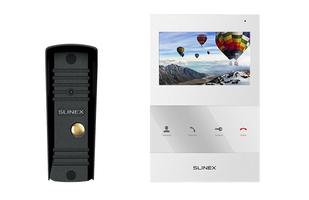 Комплект видеодомофон+вызывная видеопанель SLINEX SQ-04 White + ML-16HR Black - ИВ-00000201 купить в Москве по низкой цене