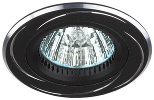 Светильник точечный встраиваемый под лампу KL34 50Вт MR16 черный/хром алюминиевый | C0043823 ЭРА (Энергия света)