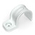 Крепеж-скоба пластиковая односторонняя для прямого монтажа белая в п/э д32 (25шт/375шт уп/кор) | PR13.0379 Промрукав