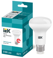 Лампа светодиодная Eco 8Вт R63 4000К нейтр. бел. E27 720лм 230-240В IEK LLE-R63-8-230-40-E27 (ИЭК)
