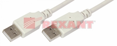 Шнур USB-A (male) штекер - штекер, длина 1,8 метра (PE пакет) | 18-1144 REXANT купить в Москве по низкой цене