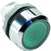 Кнопка зеленая без фиксации MP1-21G низкая с подсветкой - 1SFA611100R2102 ABB инд корпус) аналоги, замены